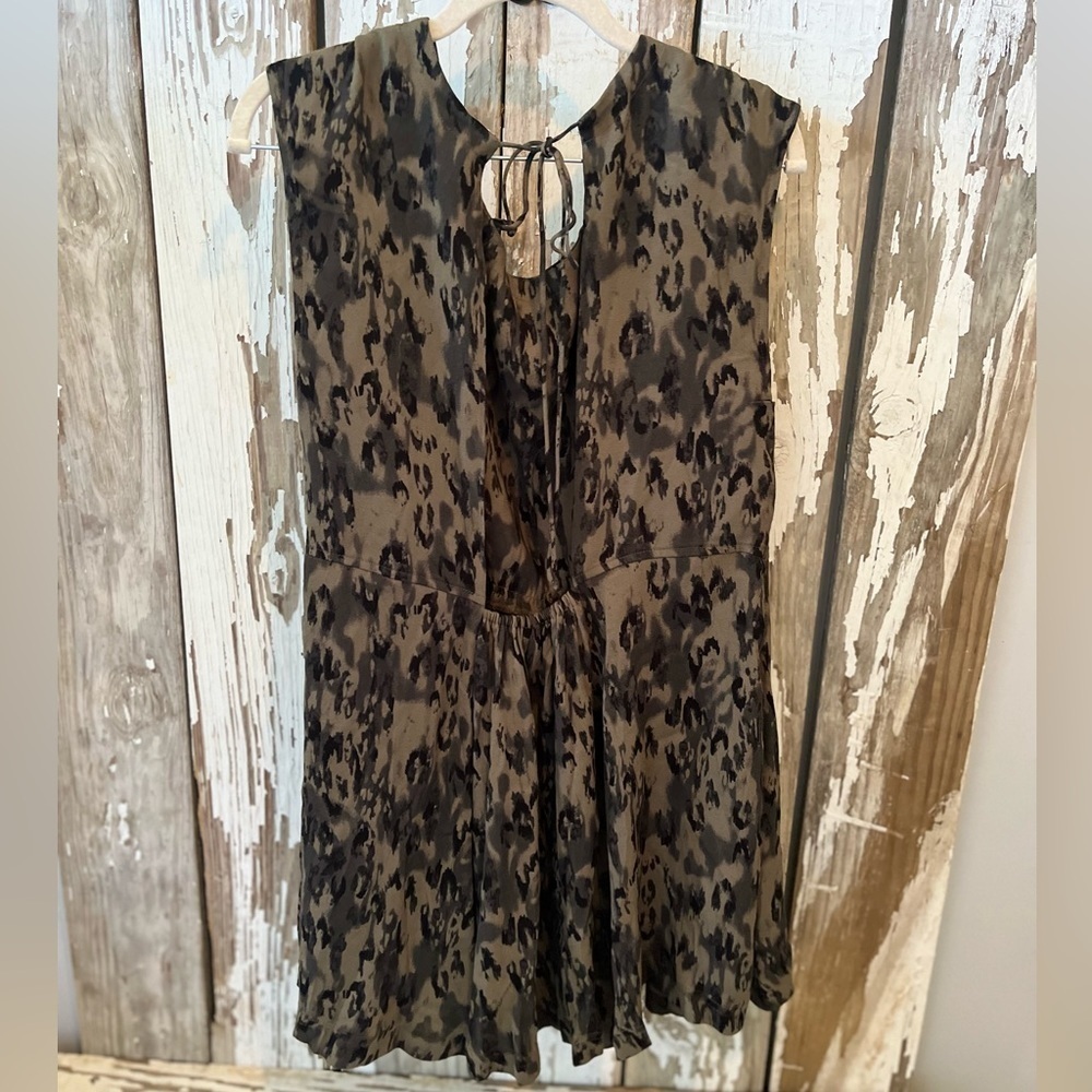 Free People Fake Love Printed mini dress in Balsam (Black) size small - Picture 2 of 7